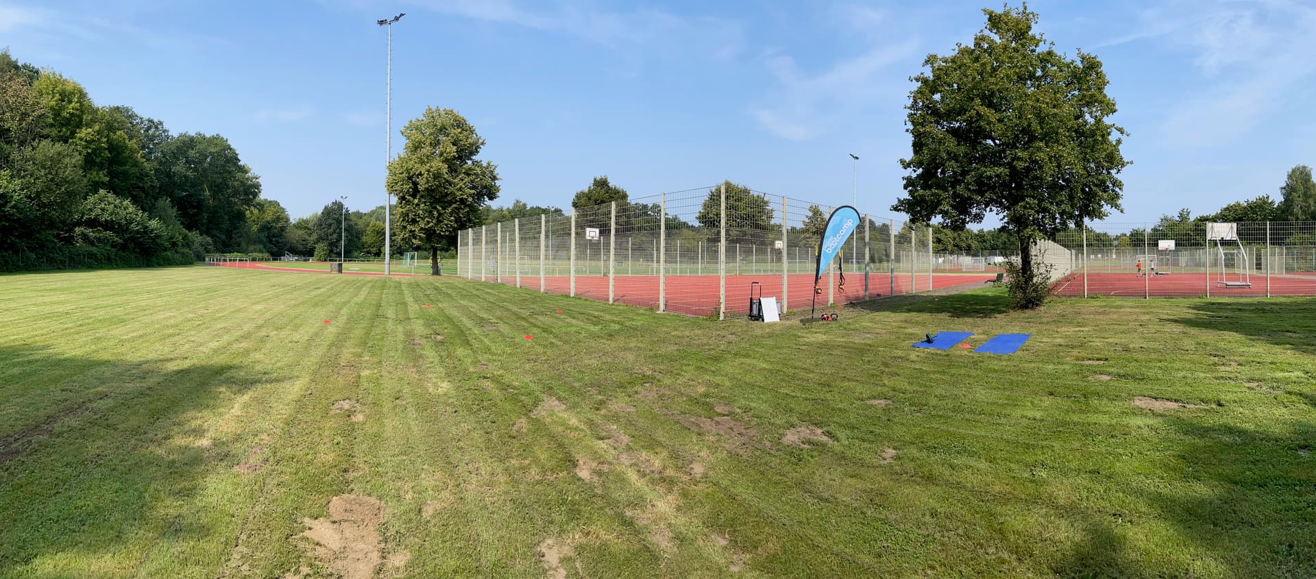 Die Grünfläche an unserer Bootcamp Location in Münster Hiltrup