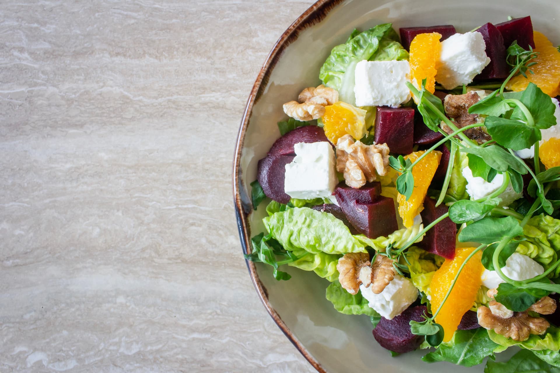 Fitness Salat mit Roter Beete und Feta